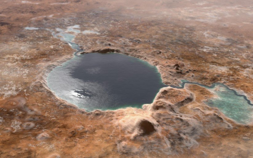 A cratera do lago em Marte era definitivamente um lago antigo