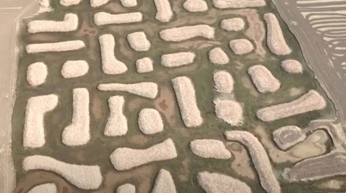 A seca abriu os misteriosos "labirintos" no fundo do lago