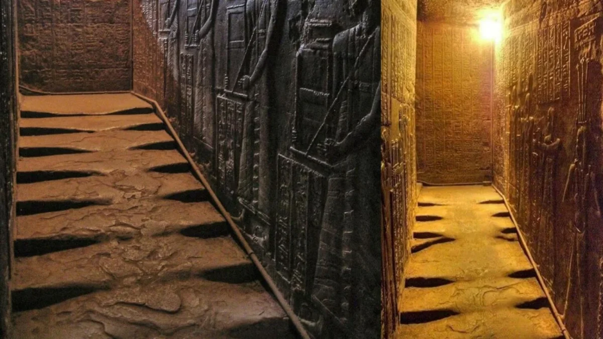 As escadas derretidas no Templo de Hathor