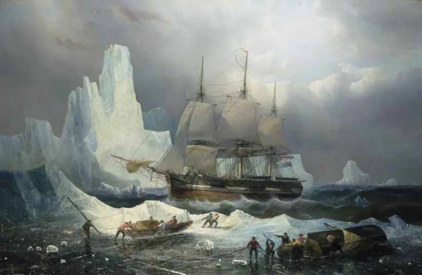 François Etienne Musin (1820-1888) - HMS 'Erebus' no gelo, 1846 - BHC3325 - Royal Museums Greenwich (crédito da foto: FRANÇOIS MUSIN/PUBLIC DOMAIN/VIA WIKIMEDIA COMMONS)