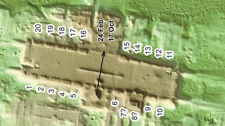 LiDAR revela antigas estruturas mesoamericanas alinhadas para uso como um calendário de 260 dias