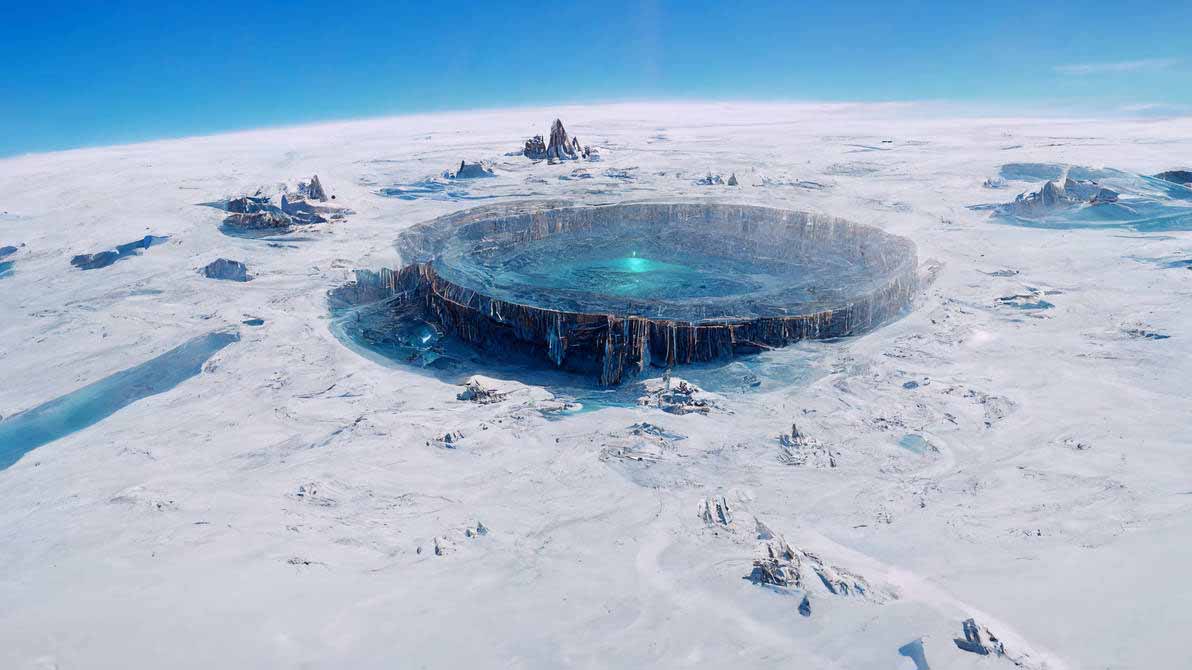atividade alienígena oculta na Antártica
