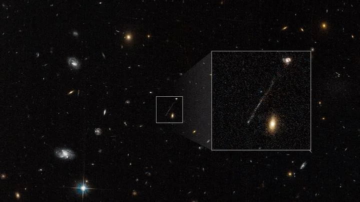 Telescópio Hubble fotografa ponte estelar de 200.000 anos-luz