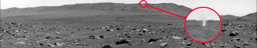 Perseverance da NASA registra redemoinho marciano