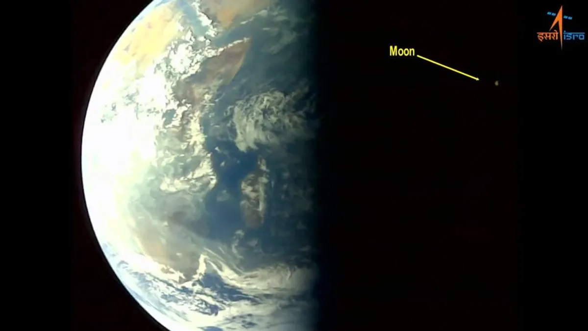 Sonda indiana Aditya-L1 obtém primeira imagem da Terra e da Lua