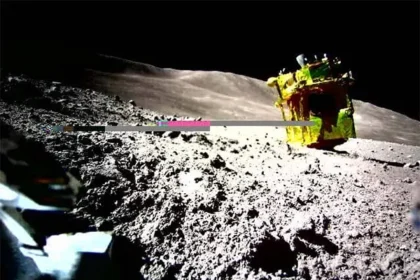 Módulo de pouso lunar do Japão aterrissou de cabeça para baixo