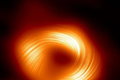 Campos magnéticos espirais detectados em Sagittarius A*.