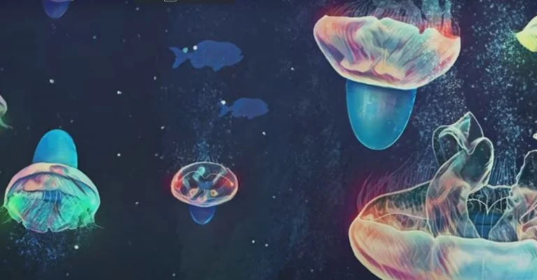 Cena de um vídeo sobre águas-vivas ciborgues criado na Caltech. Cortesia de Jahn Dabiri